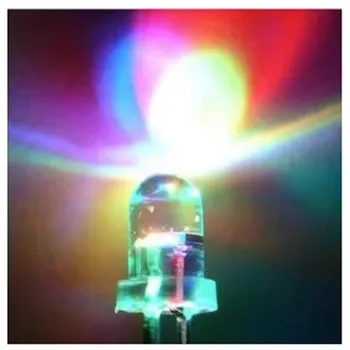 50ШТ светодиодных светодиодов с яркой вспышкой 3 мм, светло-красного, зеленого и синего цветов F3 автоматически подсвечивают поочередно