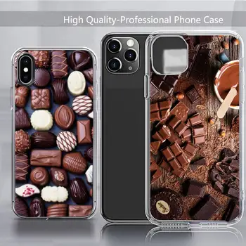 Шоколадный десерт закуски Чехол для телефона Прозрачный мягкий для iphone 11 13 12 14 x xs xr pro max mini plus