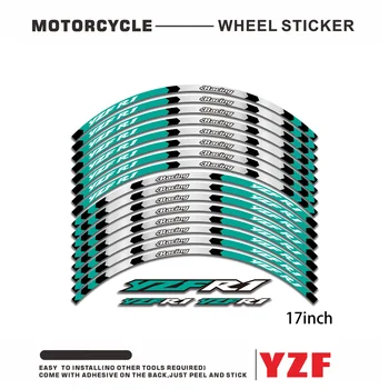 Для мотоцикла YZFR1 Набор наклеек Декоративная Ступица колеса Логотип Yzf R1 Обод колеса Высококачественная светоотражающая Водонепроницаемая наклейка
