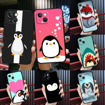 Чехол Penguin для iPhone 15 12 14 Pro Max 11 13 Mini 7 8 Plus XR X XS Max SE 2022 2020 Задняя крышка телефона