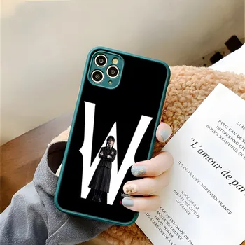 Модный Дизайн Wednesday Addams Family Чехол Для Телефона iPhone 14 13 Pro Max 12 Mini 11 SE 6S 7 8 Plus XS X XR Матовый Зеленый Чехол