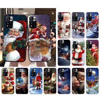 Рождественский Чехол для телефона с Санта-Клаусом для Xiaomi Redmi Note 12 Pro 11S 11 10 Pro 10S Note 12R 12S 12 ProPlus Redmi 10 9C 10C Funda