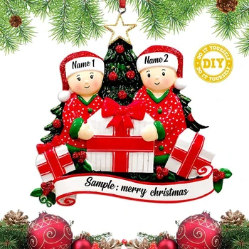 Рождественский кулон, сделанные своими руками, Семейные Рождественские украшения для дома 2023 Navidad, Подвесное украшение для Рождественской елки, Новый год 2024