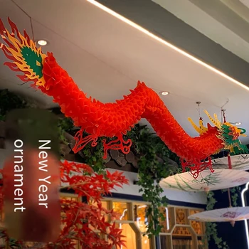 Набор подвесных украшений в виде гирлянды дракона на китайский Новый год, Подвеска на двери дракона с шариком Дракона, декор весеннего фестиваля