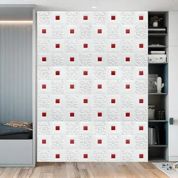 Панель Текстурированная Наклейка На Стену Peel Stick 3d Настенная Плитка для Ванной Кухни Backsplash Самоклеящиеся Пенопластовые Наклейки На Стену для 3d