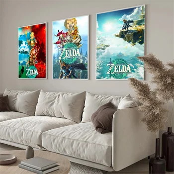 Игровая футболка-плакат Tears of Z-Zelda, классические винтажные плакаты, настенное искусство высокого качества, ретро-плакаты для домашнего декора стен в комнате