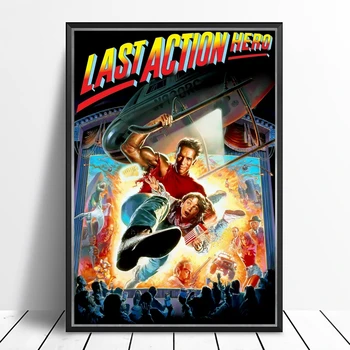 Последний герой боевика (1993) Плакат Американского фантастического боевика, Комедийный фильм, Декор стен Арнольд Шварценеггер Ф. Мюррей Абрахам Арт Карни