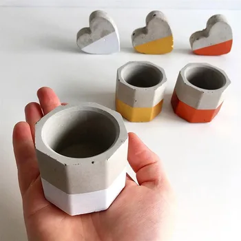 Силиконовая форма для горшков с 3 полостями из глины, бетона, цемента для суккулентных цветов, Форма для чашек