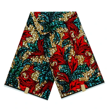 Африканская ткань с восковым принтом 6 ярдов для лоскутного шитья платьев Материал Художественное оформление Аксессуар для ручного шитья Высококачественная ткань