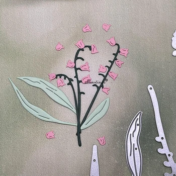 Украшение цветочного растения DIY Craft Металлическая режущая матрица для вырезок из тисненой бумаги, альбом для открыток, шаблон для поделок, Трафаретные штампы
