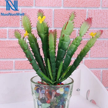 NuoNuoWell 3x Искусственные Сочные Мини-кактусы Кактусовое растение 7 дюймов (18 см) Террариум своими руками Зеленый