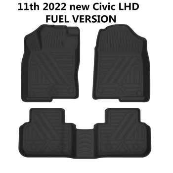 Подходит для 2022 HONDA Civic автомобильный ковер автомобильные коврики Подходят для HONDA Civic пользовательские водонепроницаемые коврики для пола 2022 Civic коврики для пола