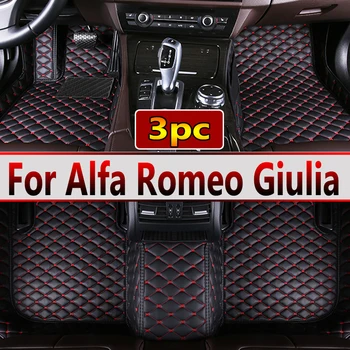 Ковры для Alfa Romeo Giulia 2021 2020 2019 2018 2017 Автомобильные коврики для пола на заказ, аксессуары для автосалона, Накладки для ног, чехол