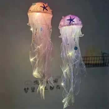 Лампа Под водой Русалка Украшение комнаты для вечеринок Лампа в виде медузы Воздушные подвесные Детские игрушки Прикроватная атмосферная лампа