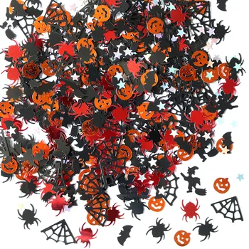 Украшения стола с блестками из конфетти на Хэллоуин, разбрасывающие конфетти по столу, Посыпающие тыкву Конфетти для вечеринки в честь Хэллоуина