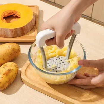Ручная портативная машинка для измельчения картофеля, прессованная пластмасса для детского питания, фруктов, бананов, выпечки, кухонные принадлежности и аксессуары