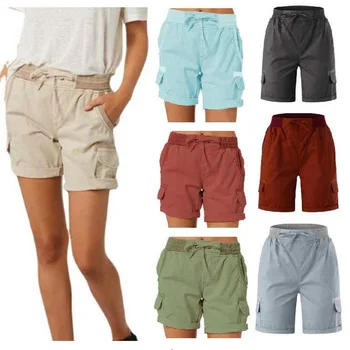 Модные свободные широкие шорты трапециевидной формы, женские горячие шорты, летние брюки, женский низ, 10 цветов