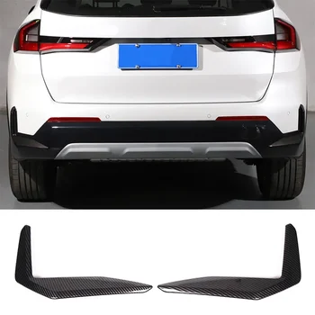 Для BMW X1 iX1 U11 2023-2024 ABS карбоновый автомобильный задний бампер с обеих сторон L-образная накладка наклейка аксессуары для интерьера автомобиля