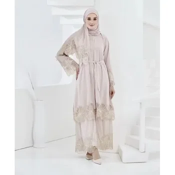 Женские Мусульманские Платья Eid Dubai Arab С V Образным вырезом, Однотонное Вечернее Платье С Вышивкой Рамадан, Пояс, Полый Кафтан, Vestidos Slim Fit