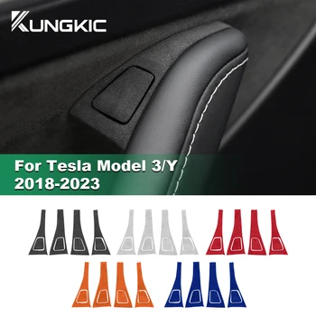 для Tesla Model 3 Model Y 2018-2023 Италия Супер Замшевая Кнопка Переключения Стеклоподъемника Автомобиля Наклейка Панель Управления Подъемом Двери Аксессуары