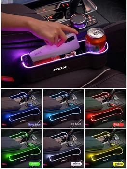 Для Автомобиля Acura RDX Gm LED 7 Цветов Коробка Для Хранения Сидений С Атмосферным Освещением Органайзер Для Чистки Автокресел Зарядка через USB Автозапчасти