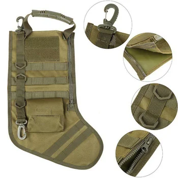 Новая универсальная сумка для хранения в стиле милитари, подарочная сумка в охотничьем стиле, сменная тактическая рождественская сумка для чулок Molle, сумка для сброса мусора