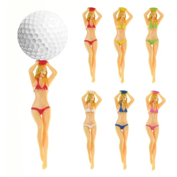 Подарочные аксессуары для гольфа для игроков в гольф, 3-дюймовая женская Пластиковая футболка для девочек, Тренировочная Женская футболка для гольфа, Бикини, Футболки для гольфа