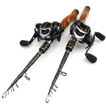 Комбинированная удочка и катушка для ловли рыбы в охотничьем домике, телескопическая удочка для заброса и рыболовная катушка для приманки