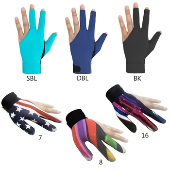 Перчатки для бильярда с кием на три пальца Перчатки женские мужские как для левой, так и для правой руки