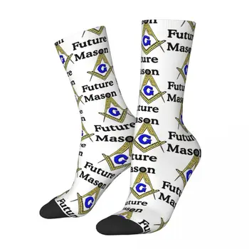 Забавные мужские носки Future Mason Kids в стиле Ретро Freemason Street, бесшовные носки для экипажа, подарочный рисунок