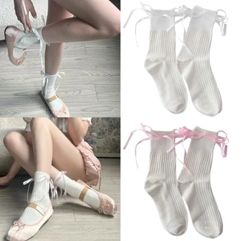 Женские хлопчатобумажные носки для девочек, тонкие комфортные дышащие носки для платья, носки выше щиколоток для девочек из женской школы P8DB