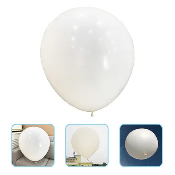 Гигантский белый круглый воздушный шар Гигантский латексный воздушный шар Большой круглый воздушный шар Белый большой воздушный шар (120 дюймов)
