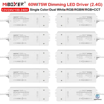 MiBoxer AC110V-220V к DC24V 75 Вт Затемняющий светодиодный драйвер WiFi 2.4 G Пульт дистанционного управления Одноцветный/Двойной Белый/RGB/RGBW/RGB + CCT