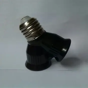Черный Цоколь лампы E27 PC E27 TO 2E27 Прочная Светодиодная Основа для Преобразователя E27