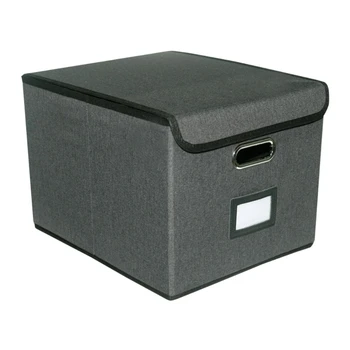Коробка для папок, Льняная подвесная коробка для хранения папок, коробка для хранения файлов